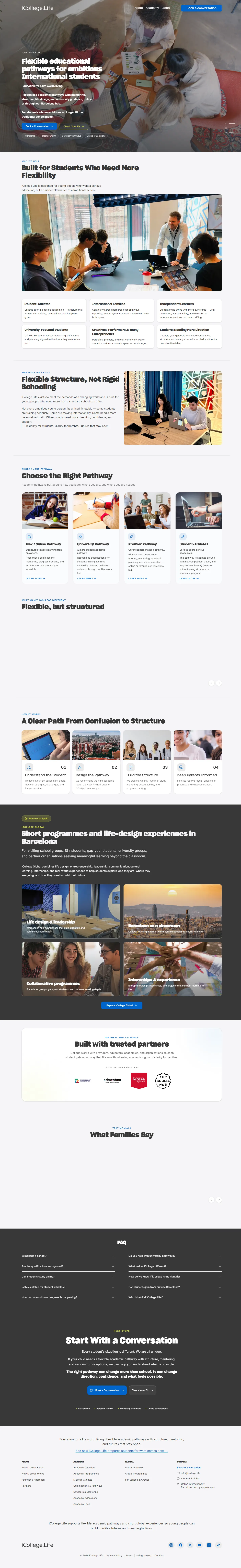 Recruiting and education content platform homepage
